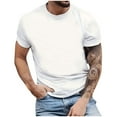 thumbnail image 1 of YanHoo Mens Casual T-Shirts Cotton Solid Basic Short Sleeve Tee Shirts Loose Fit Summer Tops, 1 of 4