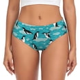 thumbnail image 1 of Fotbe Penguins On The Ice In The Sea Calzones Estampados para Mujer – Ropa Interior de Algodón, Cómoda, Suave y Elástica-3X-Large, 1 of 6