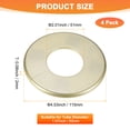 thumbnail image 3 of Uxcell 4Pack ABS Redonda Autoadhesiva Brida Dividida de Pared, 51mm ID 115mm OD Cubierta de Tubería Dorada, 3 of 6