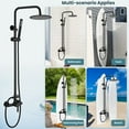 thumbnail image 5 of Black Shower Faucet Set Wall Shower System Fixture Stainless Steel Mixer Tap, 5 of 22