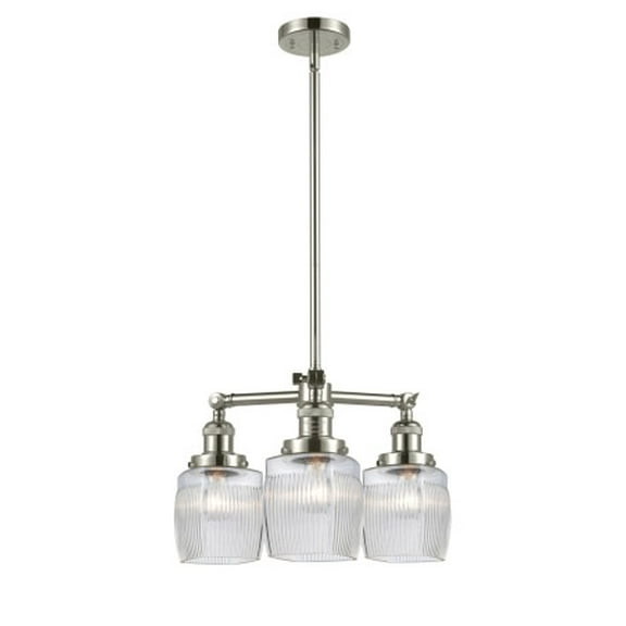 Innovations Lighting 207 Colton Colton 3 Light 18" Wide Chandelier - Nickel