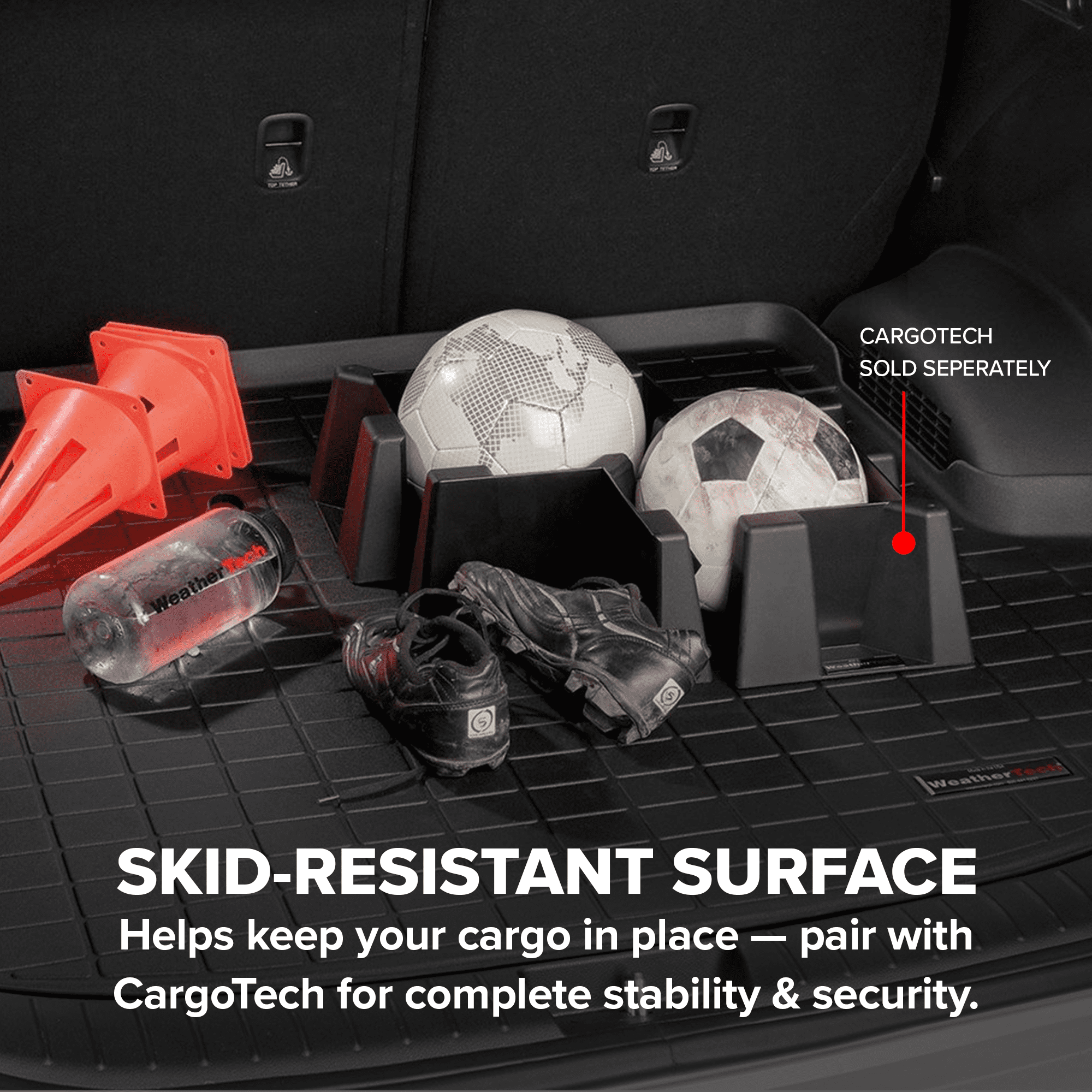 WeatherTech Cargo Trunk Liner with Bumper Protector compatible with Kia Carnival, Carnival Hybrid - Rear Cargo Well w/ Bumper Protector, Cocoa