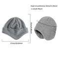 thumbnail image 3 of Xijirk Womens Ribbed Knitted Hat with Ear Cover Soft Warm Headwear for Daily Casual Outdoor Autumn Winter Wear,Navy,One Size, 3 of 4