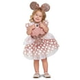thumbnail image 5 of Disguise Rose Gold Minnie Mouse Girl's Halloween Fancy-Dress Costume for Toddler, 2T, 5 of 9