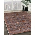 thumbnail image 2 of Ahgly Company Indoor Rectangle Mid-Century Modern Red Brown Oriental Area Rugs, 7' x 10', 2 of 6