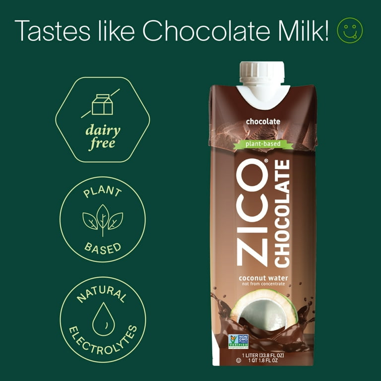 Zico Plant-Based Chocolate Coconut Water, 1 Liter - Walmart.com