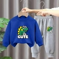 thumbnail image 2 of NIEWTR Toddler Baby Boy Fall Winter Clothes 2pcs Graphic Long Sleeve Sweatshirt Pullover Tops + Joggers Pants Outfit Set Clothing 1t 2t 3t 4t 5t 6t(A-O,2-3 Years), 2 of 4