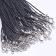 thumbnail image 2 of Wholesale Braided Rope Chain Black Leather Rope Handmade Necklaces For Women Men Jewelry Neck Decor Lobster Clasp String Cord, 2 of 5