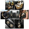 thumbnail image 2 of Renewold Sunflower Leopard Cow Print Car Seat Cover Full Set 11 PCS, with Steering Wheel Cover Seat Belt Pads, Breathable Seat Protector, Coaster Car Keyring Universal Fit Most Cars SUV Truck Van, 2 of 7
