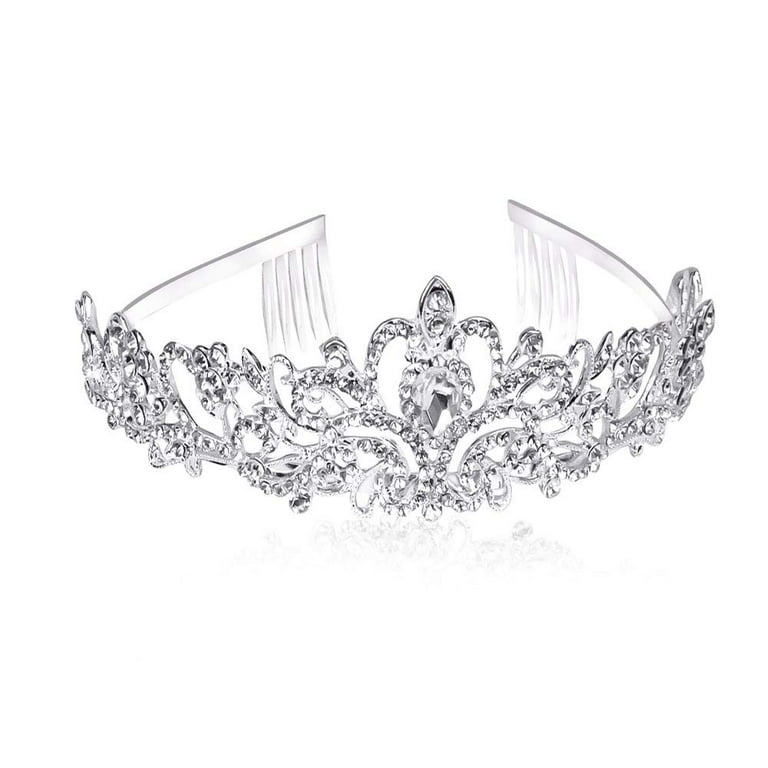 Bridal Tiara / Princess Tiara / Crystal Diadem / Silver Vintage Crown /  Fairytale Wedding Tiara / Large Hair Accessories / Disney Tiara 