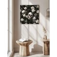 thumbnail image 5 of Wall Art Prints, Halloween Skull Framed Canvas Prints for Bedroom Living Room Bathroom Office, Retro White Rose Flower Horror Fall Gallery Wrap Wall Art Poster for Gifts Home Decor 12"x12", 5 of 9