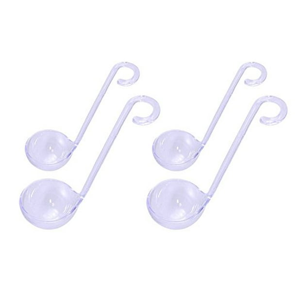 Set of 4 Clear Plastic Mini Ladles in 2 Sizes