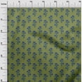 thumbnail image 2 of oneOone Cotton Silk Fabric Leaves & Floral Block Print Fabric By The Yard 42 Inch Wide, 2 of 4