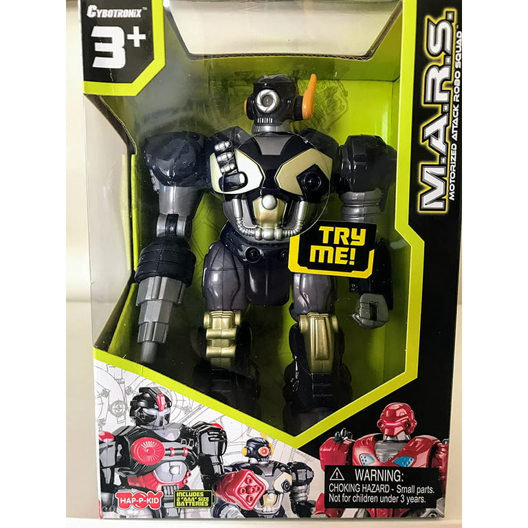 Cybotronix M.A.R.S. Motorized Robo Squad Walking Robot - (Black) - Walmart.com