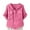 Hot Pink, variant on Sevevn Women's V-Neck Short Sleeve Loose Button Imitation Cotton And Linen Tunic Summer Hooded Work Clothes Shirt Blouse Summer Gift Dark Blue L