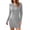 Gray, variant on Dresses for Women Solid Long Sleeve Curvy Fit Oversized Warm Fall Winter Everyday Midi Dress Black M