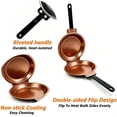 thumbnail image 6 of Double Side Frying Pan, Nonstick Baking Pancake Pan, Barbecue Plate Omelette Pan, Sandwich er Grill, Cooks ies, Breakfast Fried Egg Pancake Pan(Gold), 6 of 9
