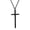 Black, variant on Cross Necklaces for Men Stainless Steel Vintage Crucifix Pendant Cool Necklace Silver