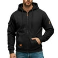 thumbnail image 5 of Xdegoge Mens Sporty Full Zip Hoodie Raglan Long Sleeve Jacket Athletic Sweatshirt with Arm Zipper Pocket Color Block Activewear for Outdoor and Running, 5 of 5
