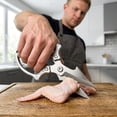 thumbnail image 4 of 2 Pack Heavy Duty Kitchen Scissors and Poultry Shears Set, 3.5mm Thickened 3Cr13 Stainless Steel Poultry Shears, All Purpose Cooking Shears for Meat Seafood Bone Cutting Dishwasher Safe, 4 of 13
