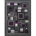 thumbnail image 2 of HR-Rugs Silver/Black and Gray Abstract Geometric Modern Squares Pattern Area Rug 7'8" x 10'2", 2 of 7