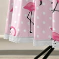 thumbnail image 5 of Dreamtimes Tablecloth Beautiful Tropical Pink Flamingo Round Tablecloths Washable Dust-Proof Polyester Lace Table Cover for Kitchen Dinner Wedding 60 Inch, 5 of 7