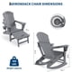 thumbnail image 2 of Yeshouse  Sillas Adirondack plegables, mecedora de exterior de HDPE resistente a la intemperie con otomana retráctil, asientos Adirondack para patio, terraza o espacios al aire libre, 2 of 8