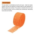 thumbnail image 4 of Unique Bargains Lace Trim 10 Yards 1.6 Inch Flower Elastic Lace Ribbons for Package Decoration Wedding Headbands Orange, 4 of 5