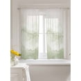 thumbnail image 3 of Sage Green Ombre Mountain Curtains 54 Inch Length, Sheer Curtains for Bedroom Living Room Window Nature Abstract Art Marble Rod Pocket Voile Drapes Kitchen Curtains Small Half Window 52"x54" 2 Panels, 3 of 6