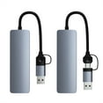 thumbnail image 3 of Hi,Fancy 5 in 1 USB Hub Dock Station Data Transferring Tool Connecting Accessory Multiple Ports Dual-plug Converter Tool Equipment, 3 of 7