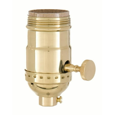 Abalone Shell Lamp B&P Lamp Solid Brass On/Off Turn Knob Early Electric Industrial Style Lamp Sockets With UNO Threaded Shell ()