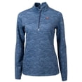 thumbnail image 2 of Women's Cutter & Buck Navy Virginia Cavaliers Traverse Camo Quarter-Zip Pullover Top, 2 of 3