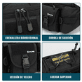thumbnail image 4 of Cangurera Bloosom  Táctica Militar Impermeable Riñonera Deportiva Negro, 4 of 5