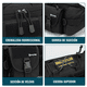 thumbnail image 4 of Cangurera Bloosom  Táctica Militar Impermeable Riñonera Deportiva Negro, 4 of 5