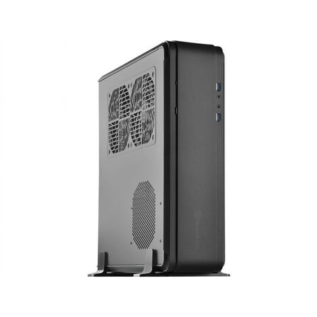 SilverStone Technologies FTZ01B-E Aluminum Unibody ITX Small Form Factor Computer Case, Black