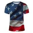 thumbnail image 5 of LYXSSBYX 4th of July Shirts for Men Big and Tall Summer Fashion Casual Men's Round Neck Printed T-Shirt Top, 5 of 5