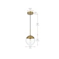 thumbnail image 3 of Living District Eclipse 8 Inch Pendant Clear Shade in Chrome, 3 of 10