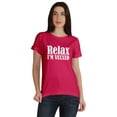 thumbnail image 1 of Inkmeso T-shirt en Coton à Col Rond Pro-Vaccin pour Femme Relax I'M Vaxxed, 1 of 8