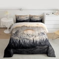 thumbnail image 2 of Manfei Mid Century Minimalist Bedding Comforter Set 2pcs, Nature Theme Twin Comforter Sets, Sun Mountain Tree Bedding Set, Ultra Soft Home Decor, 2 of 8