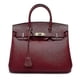 thumbnail image 5 of Bolso Birkin con patrón de lichi a la moda de piel de vaca de primera capa para mujer, 5 of 5