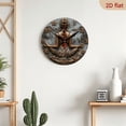 thumbnail image 5 of A 10-inch 2D flat "Zen Art Sculpture" wooden silent wall clock, featuring a serene design, is an excellent choice for Halloween/Easter/Christmas gifts and is suitable for modern home decoration art., 5 of 7