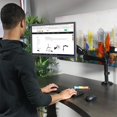 thumbnail image 2 of Boost Industries Universal DMA-1327 Single Monitor Desktop Mount for Computer PC Monitor or TV 13" - 27" LED LCD Screens, 2 of 8