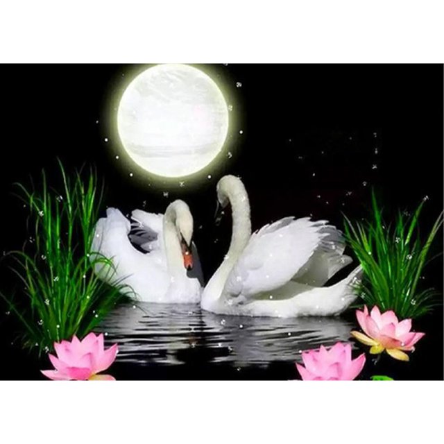 Taladro Diamante Pintura (DE4146) 5D DIY Completo Cisne Bordado Mosaico Craft Kit (WX048) 30x40cm FLhrweasw Nuevo