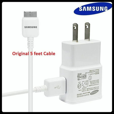 New OEM Samsung Galaxy S5 Note 3  Wall Charger + 3.0 USB 5 feet Original (Best Charger For Galaxy S5)