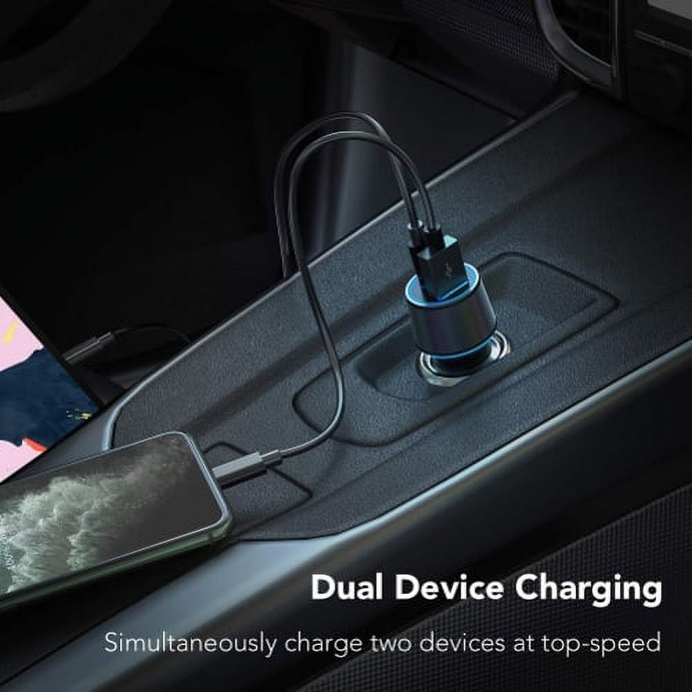 Quick Car Charger for Nokia G50/G10/G20 - 36W 2-Port USB Cable Type-C PD Power Adapter DC Socket for Nokia G50/G10/G20