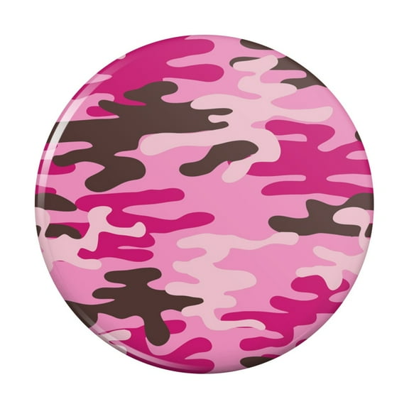 Pink Camouflage Pinback Button Pin