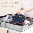 thumbnail image 3 of FORMRS Makeup Bag Travel Cosmetic Organizer for Women Fold Flat Zipper Pouch with Handle, Christmas Whimsy, 3 of 8