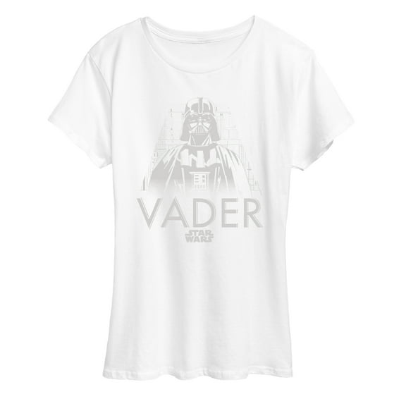 Star Wars - Light Grey Mono Darth Vader - Women's Short Sleeve Classic Fit Tee
