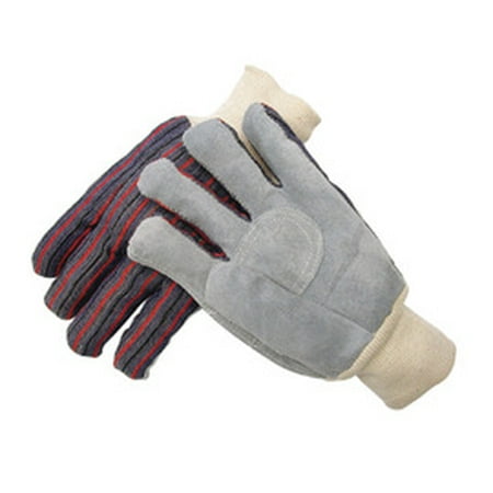 

Radnor Large Economy Grade Split Leather Palm Gloves With Canvas Back And Knit Wrist Cuff 12 Pair/Dozen (4 Dozen)