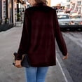 thumbnail image 4 of Hvyesh Women's Velvet Blazer Jacket Solid Color Long Sleeve Coats Open Front Casual Suit Cardigan Mid-Length Coat, 4 of 8